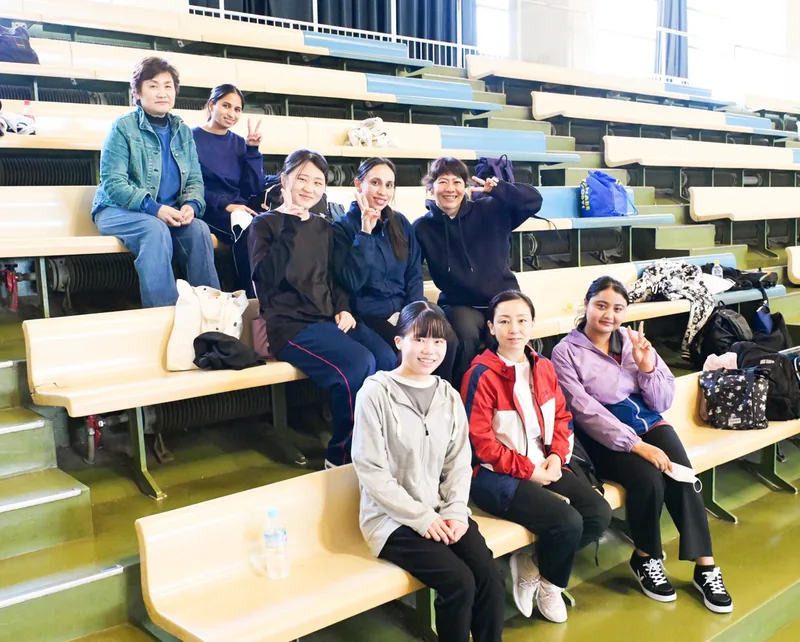 介護実習にのぞむ留学生の様子
